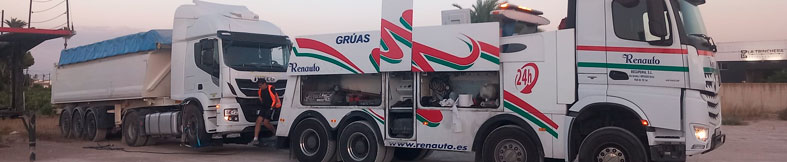 Servicios de grúas de asistencia en carretera de gran tonelaje